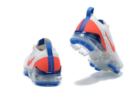 Nike Air Vapormax Flyknit 3.0 CZ7994-100, Białe z Niebiesko-Pomarańczowymi Akcentami