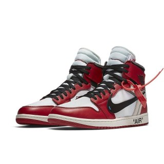 Off-White x Air Jordan 1 - AA3834-101, Czerwony