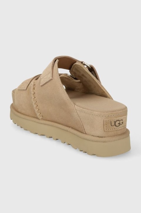 UGG Goldenstar Hi Slide Beige 1155458 | Damskie klapki na platformie z pianki EVA