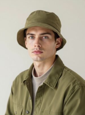 Bucket hat, oliwkowy